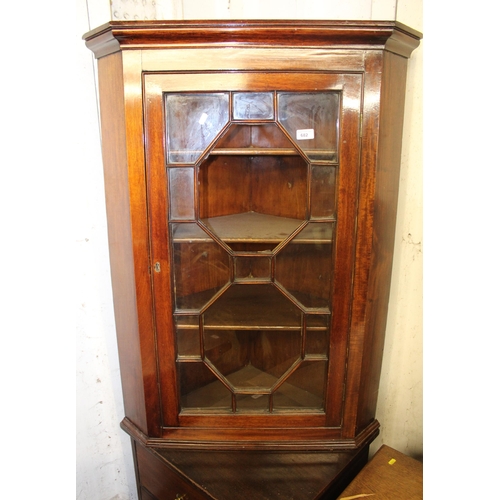 682 - Astragal glazed corner cabinet.