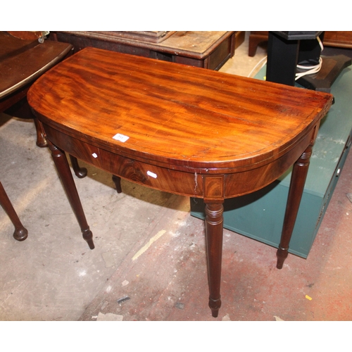 711 - Late Victorian mahogany card table.