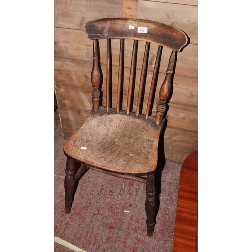 745 - Spindle back farmhouse chair.