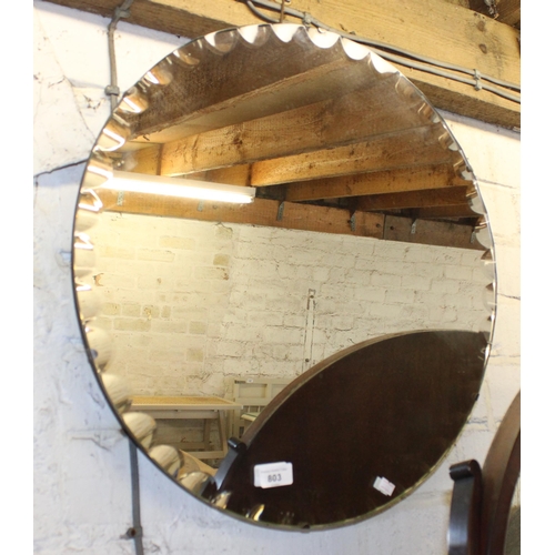 803 - Round mirror, 54cm diameter.