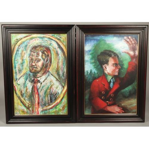 515 - Steven Campbell (1953-2007) / Adrian Wiszniewski (b. 1958)Two PortraitsThe first Steven Campbell of ... 