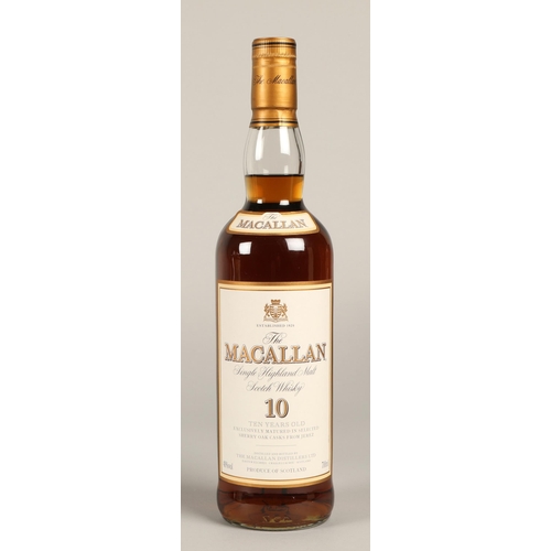 341 - The Macallan 10 years old single highland malt scotch whisky, Bottled circa 1994, 700ml, 40% vol, wi... 