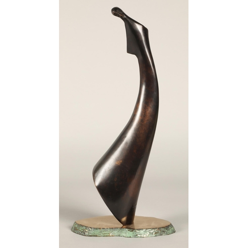 224 - Stanislaw Wysocki stylised bronze sculpture, signed and dated 200341cm high