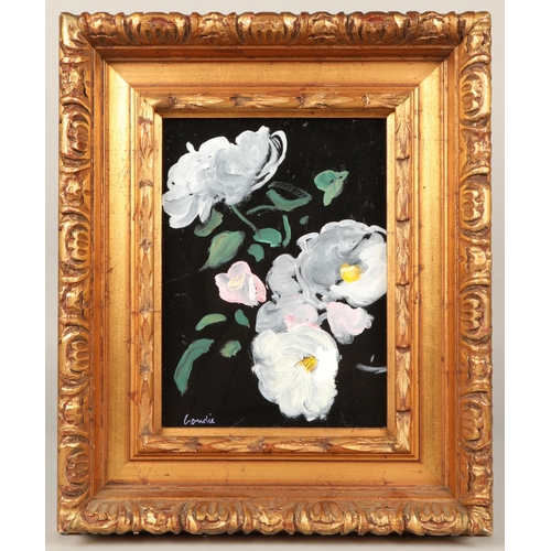 379 - Alexander Goudie R.S.A. (Scottish 1933-2004)'Flower Heads'Framed oil on board, signed29cm x 21cm ARR... 