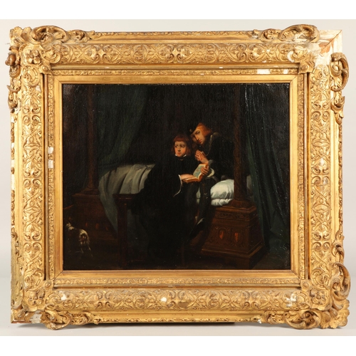 382 - Continental school 19th Century'Princes in the Tower'Oil on canvas on cross braced stretcher36cm x 4... 