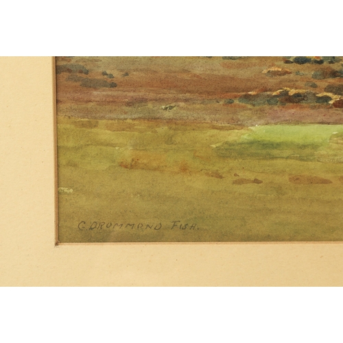 391 - Captain George Drummond Fish (British 1876- 1938)'Skelmorlie Golf Course Above Inverkip'Gilt framed ... 