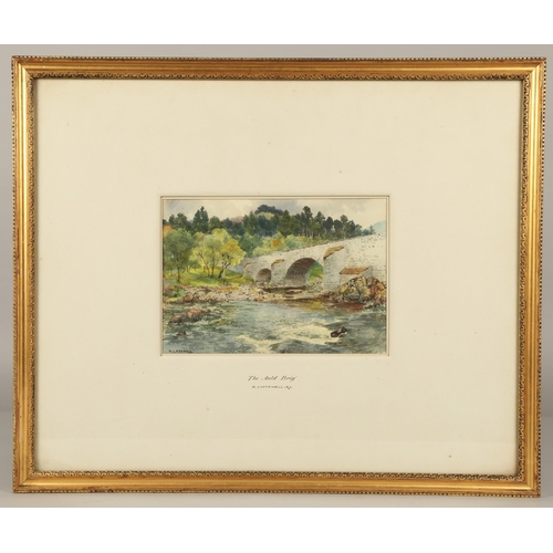 394 - Benjamin John Ottewell H.R.I. O.W.S. (English 1847-1937)'The Auld Brig'Framed watercolour , signed17... 