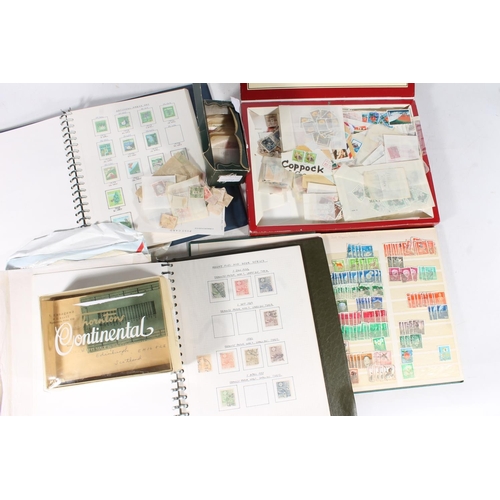 231 - JAPAN, a Japanese stamp collection held across three albums and loose, mostly used 20th century.