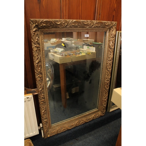 279 - Large gesso framed wall mirror, H109cm.