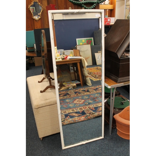 289D - Large painted frame wall mirror, H142cm