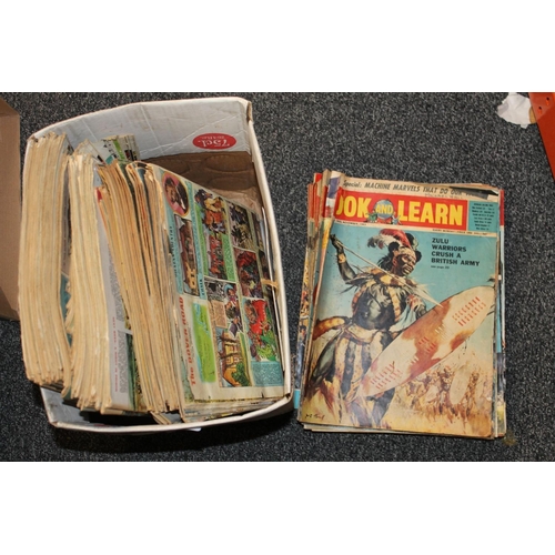 203 - Box of look and learn magazines.