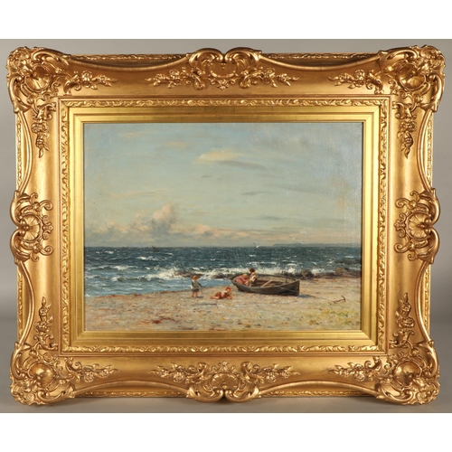 400 - Joseph Henderson RSW (Scottish 1832-1908)'Noonday'Gilt framed oil on canvas45cm x 60cm... 