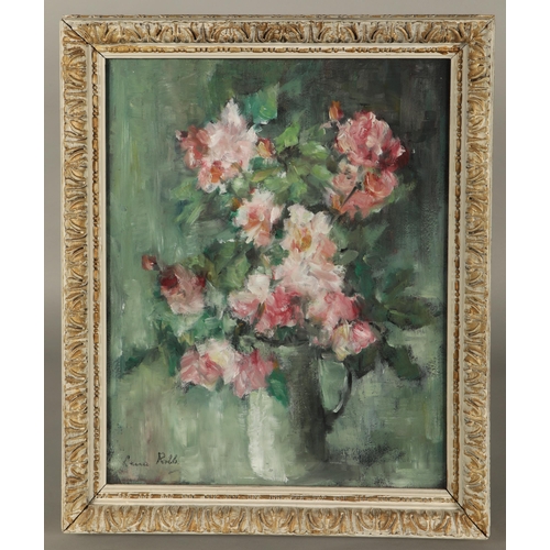 402 - Lena Robb (Scottish1891-1980)ARR'Still Life of Red Roses'Framed oil on board, signed 50cm x 39cm... 