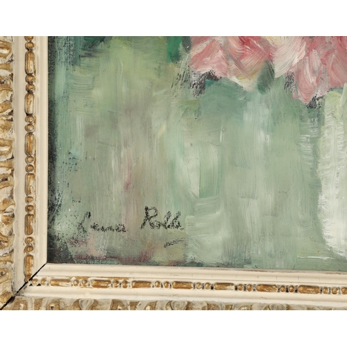 402 - Lena Robb (Scottish1891-1980)ARR'Still Life of Red Roses'Framed oil on board, signed 50cm x 39cm... 