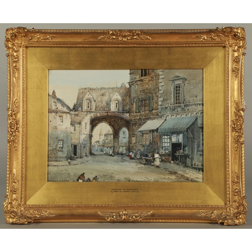 409 - Noel Harry Leaver A.R.C.A. (British 1889-1951)'Evening in Normandy'Gilt framed watercolour, signed26... 