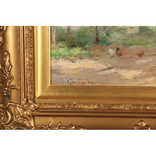 412 - George Taylor(British 1914-1996)ARR'Liberton'Gilt framed oil on board, signed21cm x 28cmLabel Verso... 