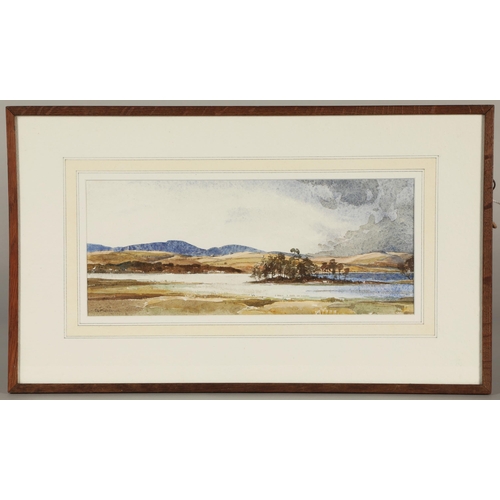 420 - John George Mathieson (Scottish Active 1918-1940)I Appin Loch LinnheII Loch Tullaeach 15cm x 36cmHis... 