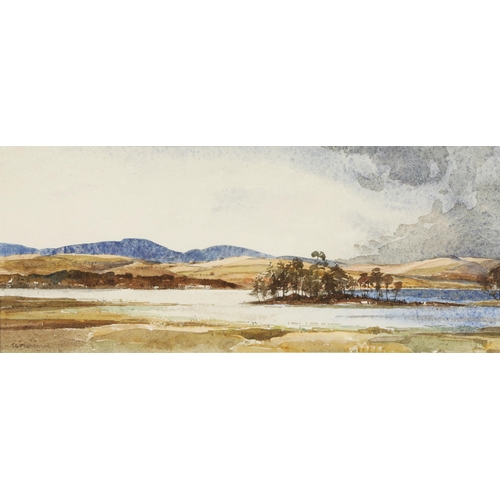 420 - John George Mathieson (Scottish Active 1918-1940)I Appin Loch LinnheII Loch Tullaeach 15cm x 36cmHis... 