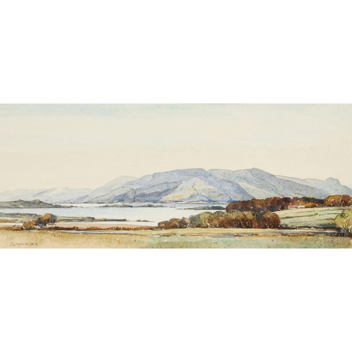 420 - John George Mathieson (Scottish Active 1918-1940)I Appin Loch LinnheII Loch Tullaeach 15cm x 36cmHis... 