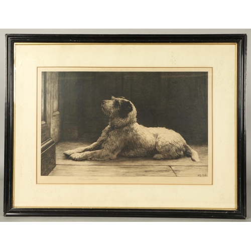 436 - Herbert Thomas Dicksee R.E. (1862- 1942)'The Closed Door-A Jack Russel'lFramed printsigned and dated... 