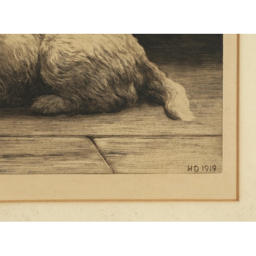 436 - Herbert Thomas Dicksee R.E. (1862- 1942)'The Closed Door-A Jack Russel'lFramed printsigned and dated... 