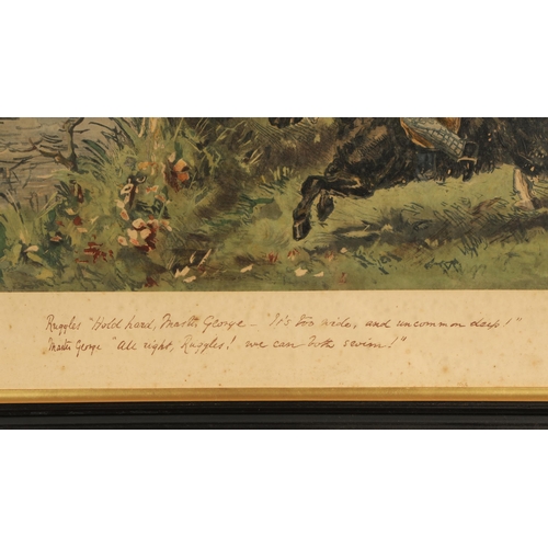 437 - John Leech (1817-1864)'Hunting Scenes'Four framed printsAll inscribedsmallest 38cm x 59cm... 