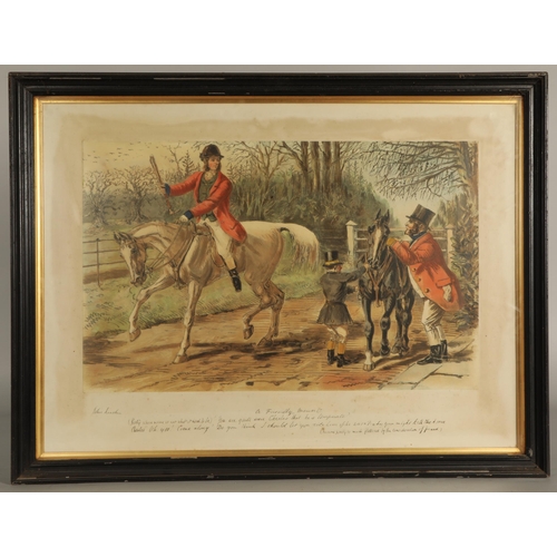 437 - John Leech (1817-1864)'Hunting Scenes'Four framed printsAll inscribedsmallest 38cm x 59cm... 