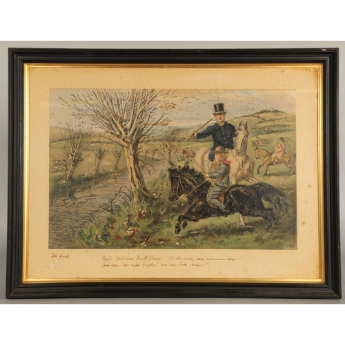 437 - John Leech (1817-1864)'Hunting Scenes'Four framed printsAll inscribedsmallest 38cm x 59cm... 