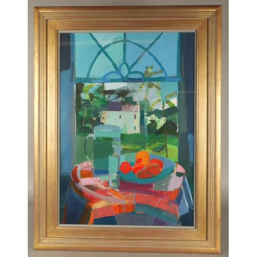 475 - Claire  Harrigan (Scottish Born 1964) Oranges At The WindowFramed Mixed mediasigned, 91cm x 65cm, AR... 