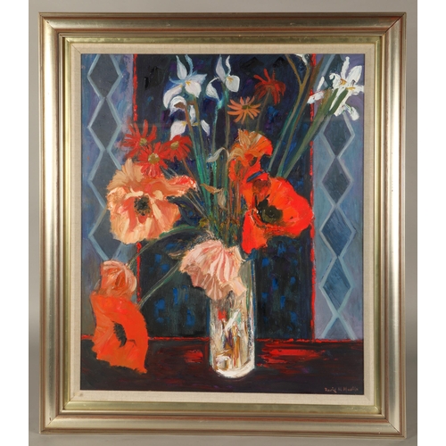 357 - David McLeod Martin RSW RGI SSA (Scottish 1922-2018)Still Life With PoppiesFramed oil on canvassigne... 