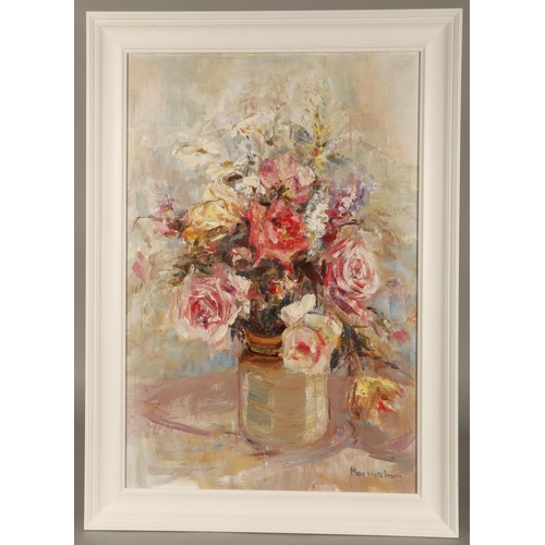 358 - May Hutchison (Scottish 1918-2012)Still Life framed oil on canvassigned75cm x 50cm... 