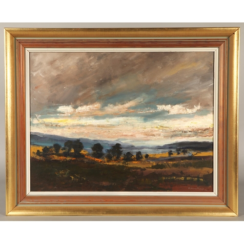 497 - M Holmes Pickup (Scottish 20th Century)Country LandscapeFramed acrylic on boardsigned and dated48cm ... 