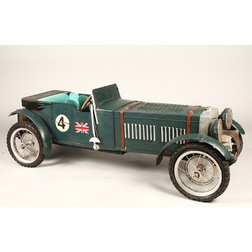 535 - Hand crafted toy car based on a 1920's Bentley Blower, 125cm long