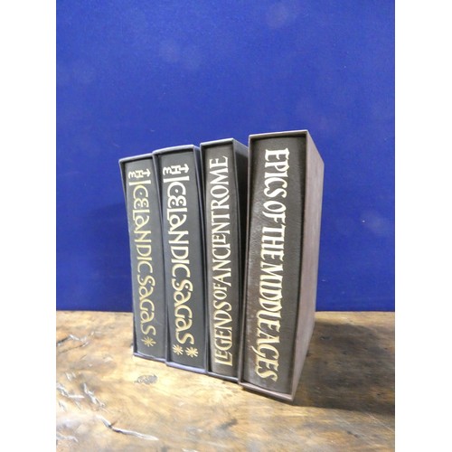 207 - FOLIO SOCIETY.  The Icelandic Sagas, & 2 other vols., in slip cases.  (3).