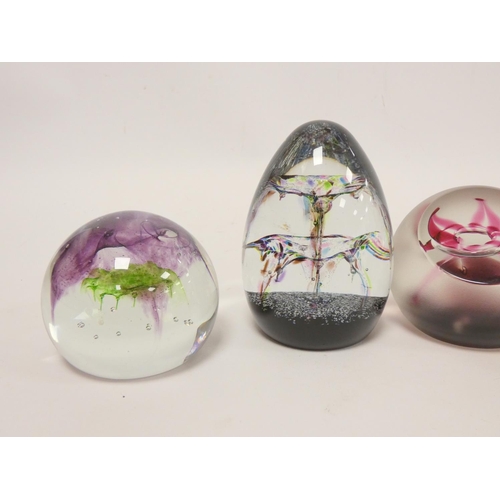 291 - Caithness Glass, three limited edition art glass paperweights to include Sea Kelp 430/1600, Space Fl... 