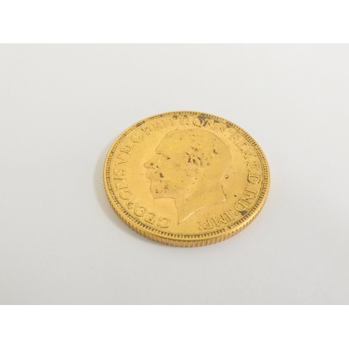 50 - George V 1929 South Africa, 22ct gold full sovereign.