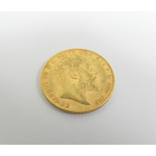 56 - United Kingdom. Edward VII 1910 22ct gold full sovereign.