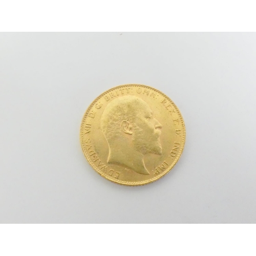 59 - United Kingdom. Edward VII 1907 22ct gold full sovereign.