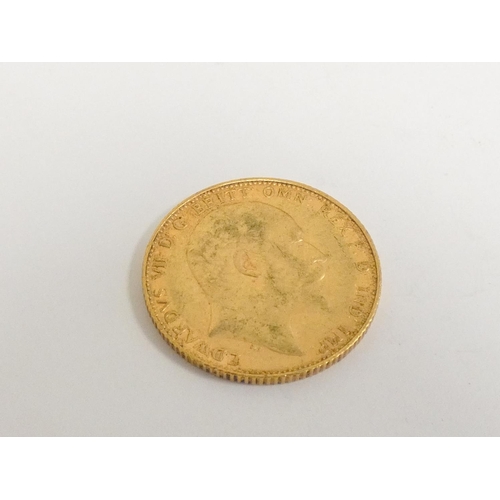 61 - United Kingdom. Edward VII 1908 22ct gold full sovereign.