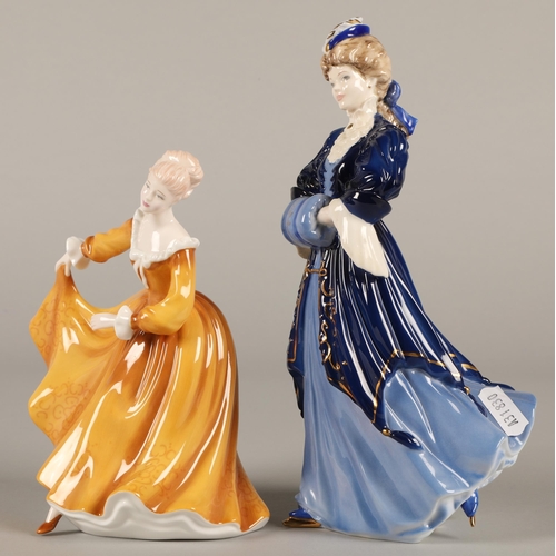 11 - Royal Doulton figurine Kirsty HN4783 and Coalport Lady Harriet The Royal Skating Party (2)