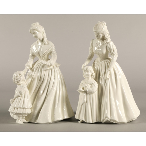 12 - Royal Worcester set of four limited edition figurines to include First Teddy, Mothering Sunday, Firs... 