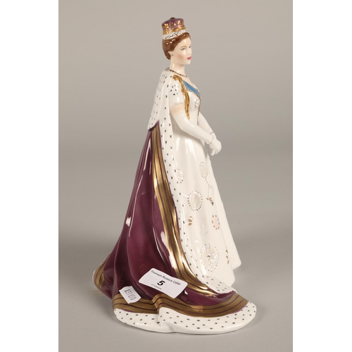 5 - Royal Worcester figurine Her Royal Highness Princess Margaret in her Coronation Robes, limited editi... 