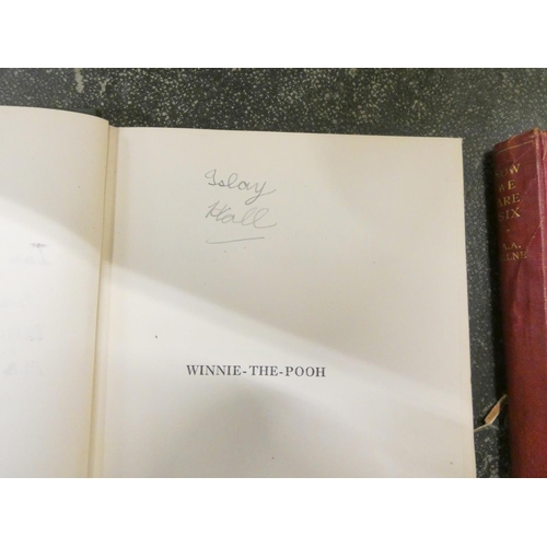 59 - MILNE A. A.  Winnie the Pooh, 1st ed. in green cloth (ownership inscriptions), 1926; Now We are Six,... 