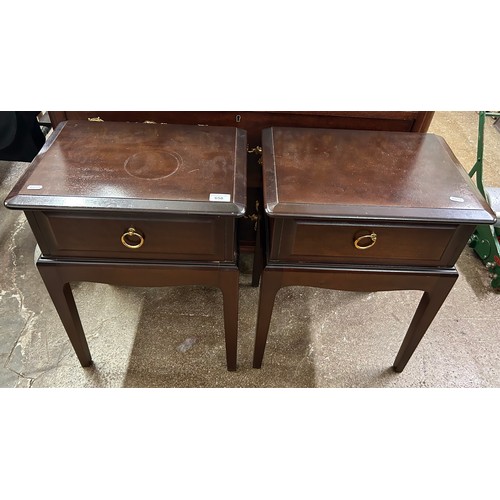 658 - Pair mahogany bedside units 