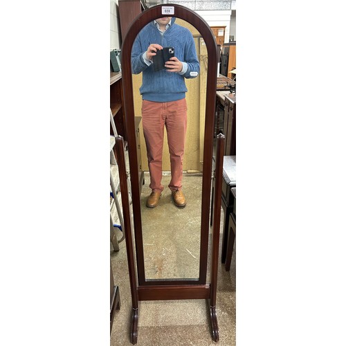 659 - Mahogany swing dressing mirror 