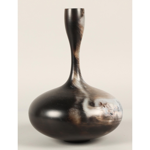 40 - Duncan Ayscough ceramic vase decorated in gold leaf. 36cm