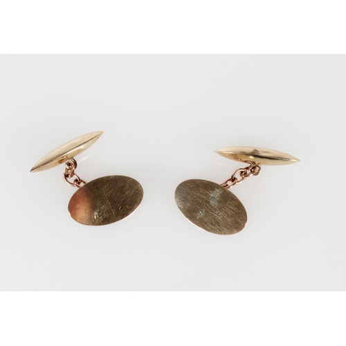 413 - Pair of 9ct gold cufflinks, 4.4g.