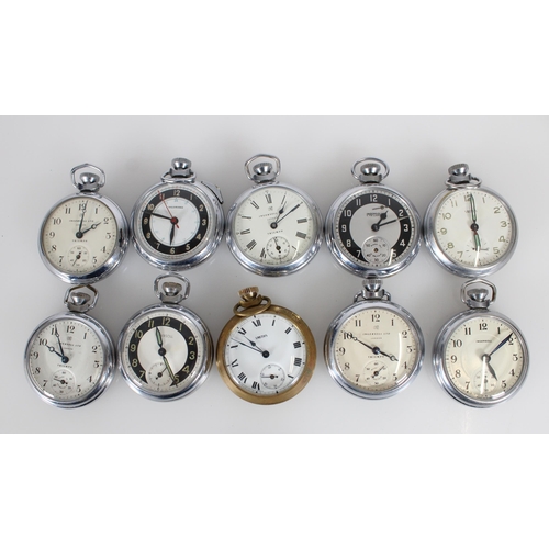 478 - Ten Smiths and Ingersoll pocket watches. 