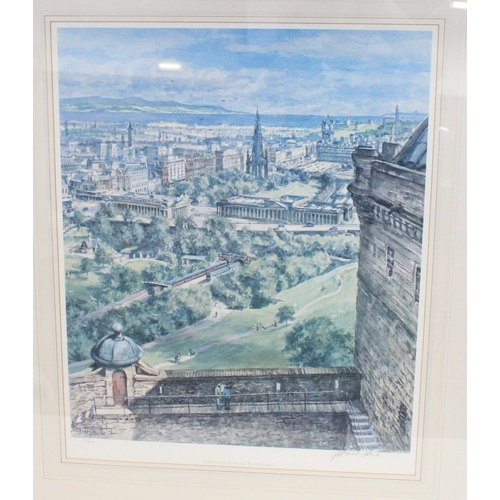 358 - James McIntosh Patrick (Scottish 1907-1998), 'Edinburgh from the Battlements', limited edition print... 