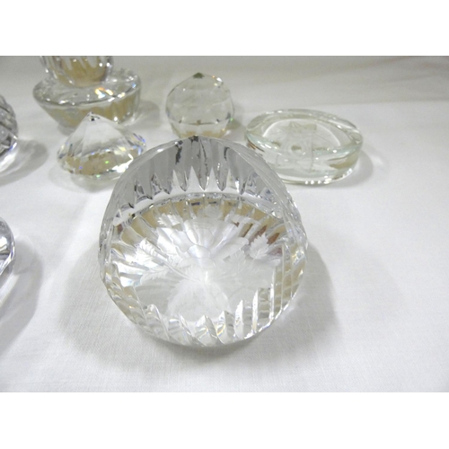 103 - Collection of crystal glass paperweights including Stuart Crystal and Tudor